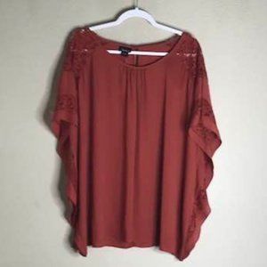 Women’s | Simply Emma Blouse – Burnt Orange – Size 3X